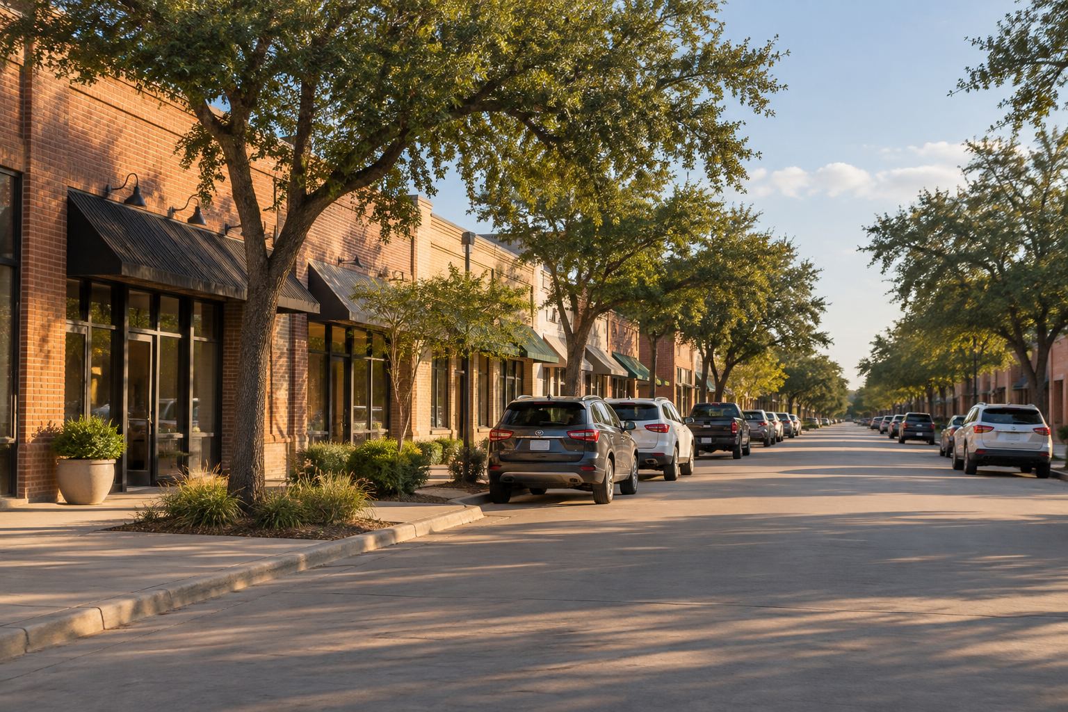 A Fort Worth Texas office street, illustrative